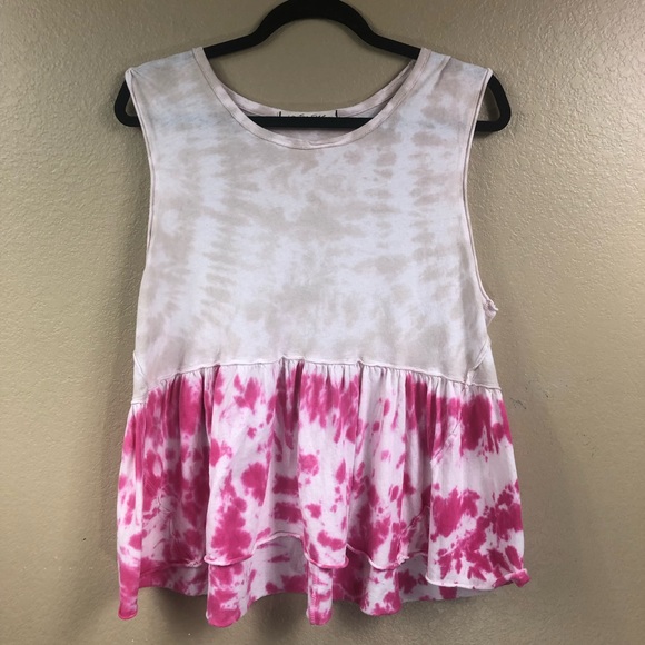 We the Free tie dyed peplum tank top. - Picture 2 of 10